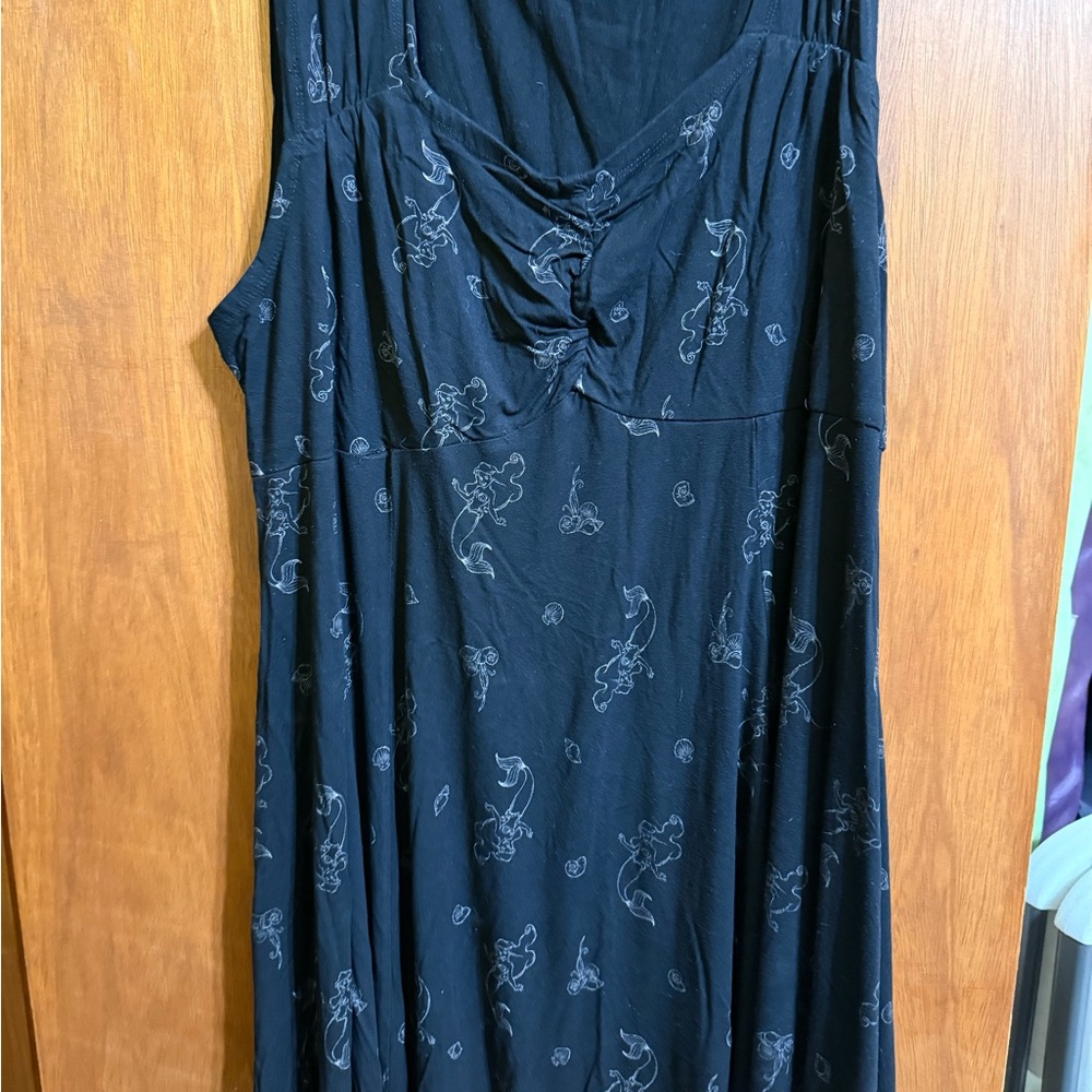 Disney little mermaid dress with drawn Ariel